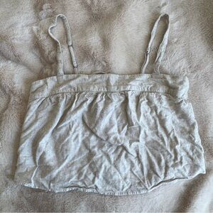 ABERCROMBIE LINEN CROP TANK S